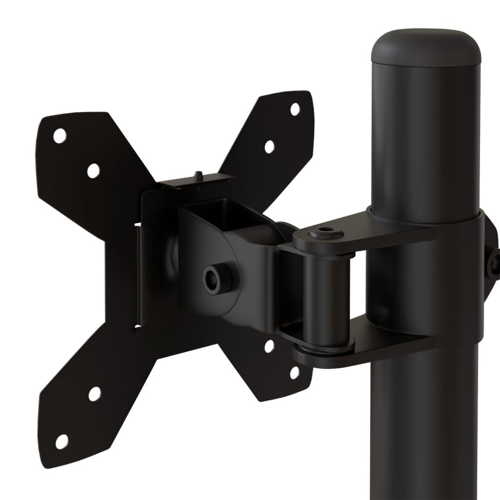 vidaXL Suporte duplo para monitor VESA 75/100 mm aço preto