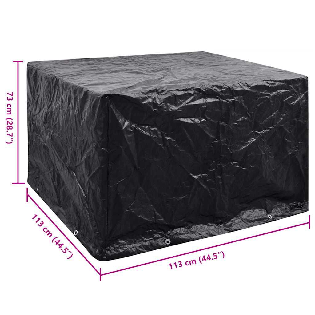 vidaXL Capa para mobiliário de jardim com 8 ilhós 113x113x73 cm