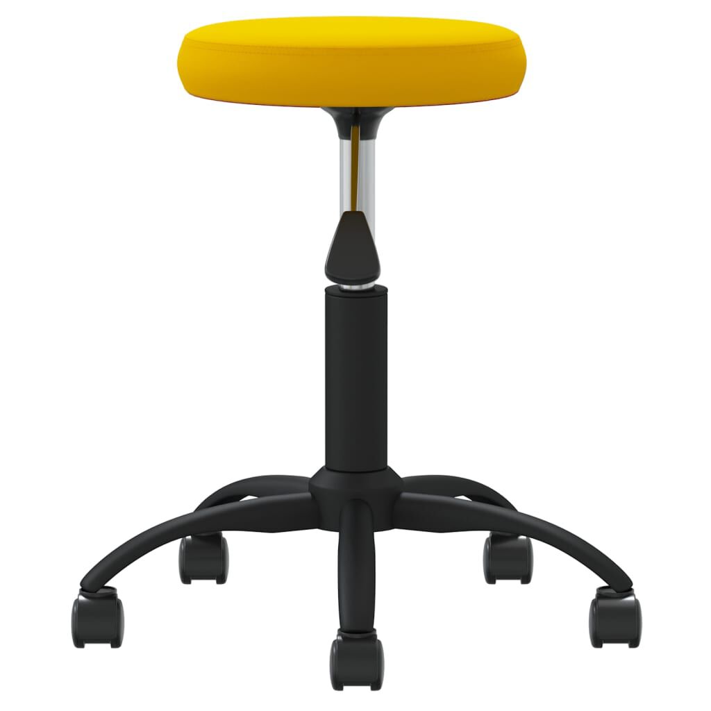 vidaXL Banco de massagens veludo amarelo mostrada