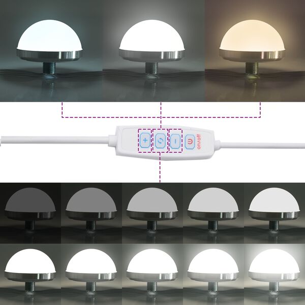 vidaXL Mesa de Maquilhagem com Luzes LED Carvalho Fumado 50x41x135 cm