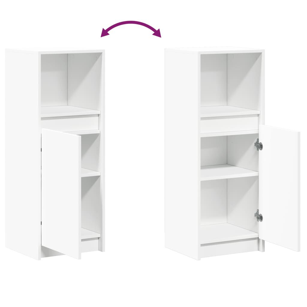 vidaXL Aparador c/ luzes LED 38x34x100 cm derivados de madeira branco