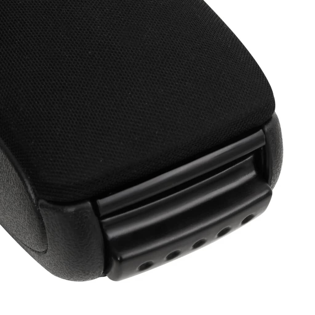 vidaXL Apoio de braço p/ carro 14x33x(32-48,5) cm ABS preto