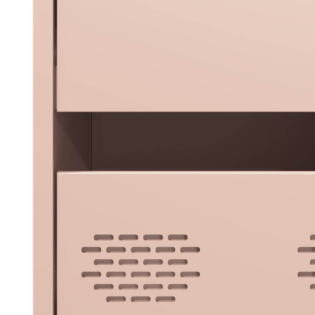 vidaXL Móvel alto 68x39x101,5 cm aço rosa