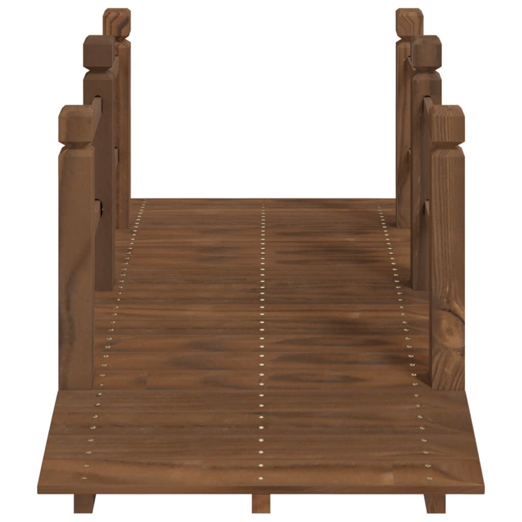 vidaXL Ponte de jardim com corrimões 150x67x56 cm abeto maciço
