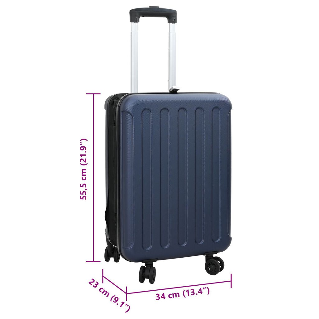vidaXL Mala Dobrável com Casca Dura 20'' Azul Escuro 34x23x55.5 cm ABS
