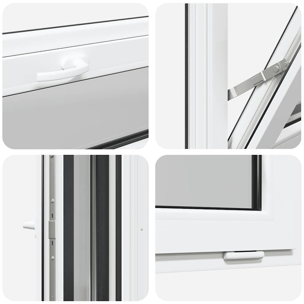 vidaXL Janela de porão RISOR 90x40 cm basculante 2 vidros antracite