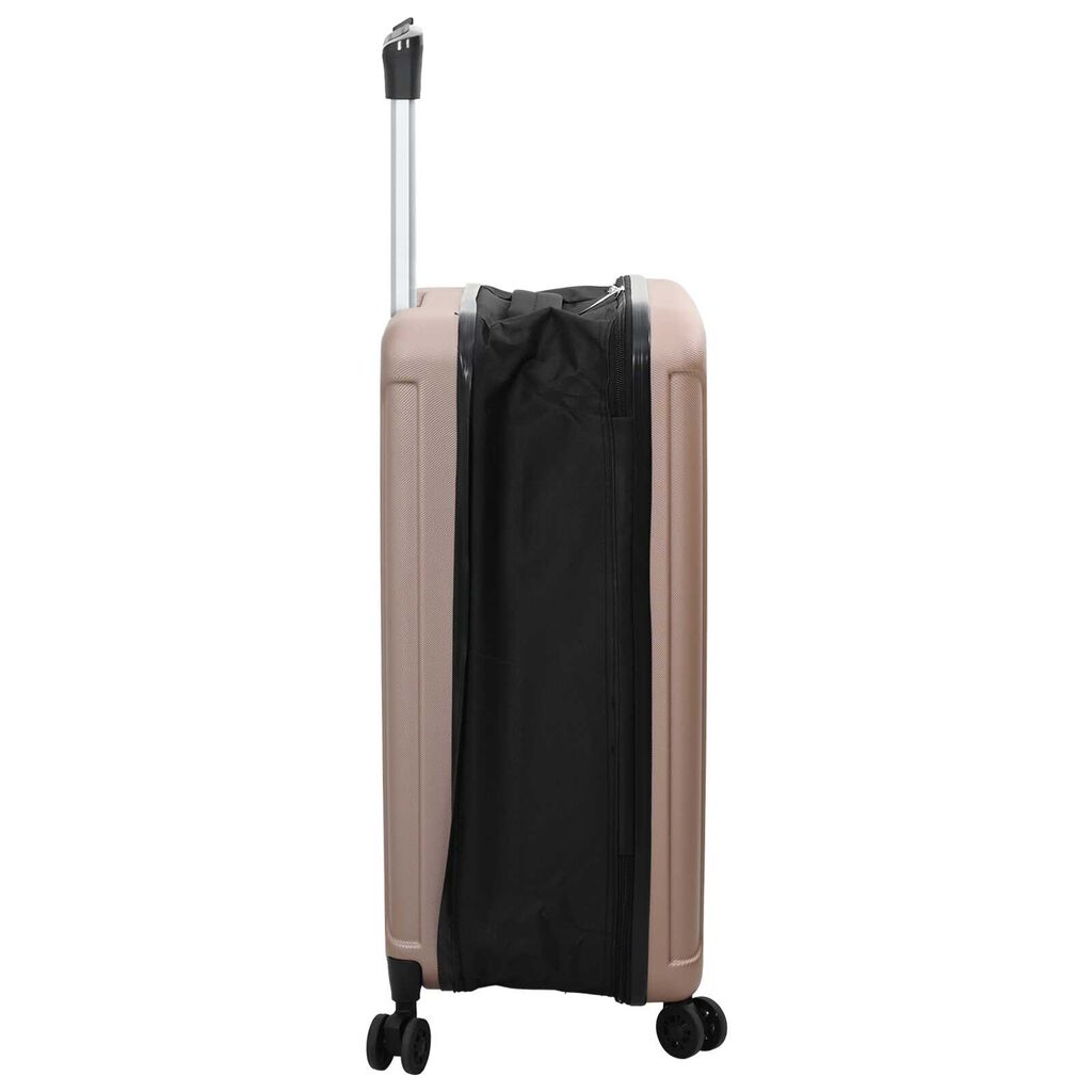 vidaXL Mala Dobrável Casco Duro 24'' Rosa Dourada 43x27x66 cm ABS