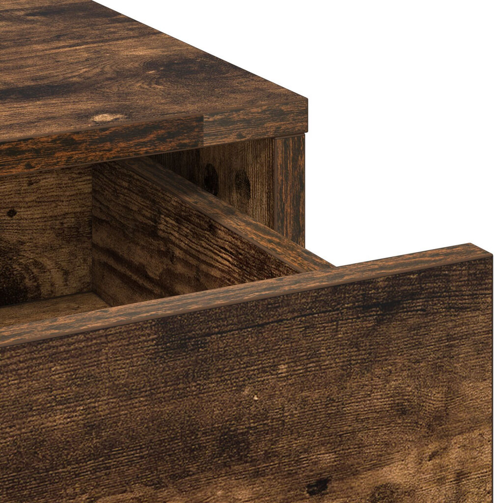 vidaXL Mesa de Maquilhagem com Luzes LED Carvalho Fumado 50x41x135 cm