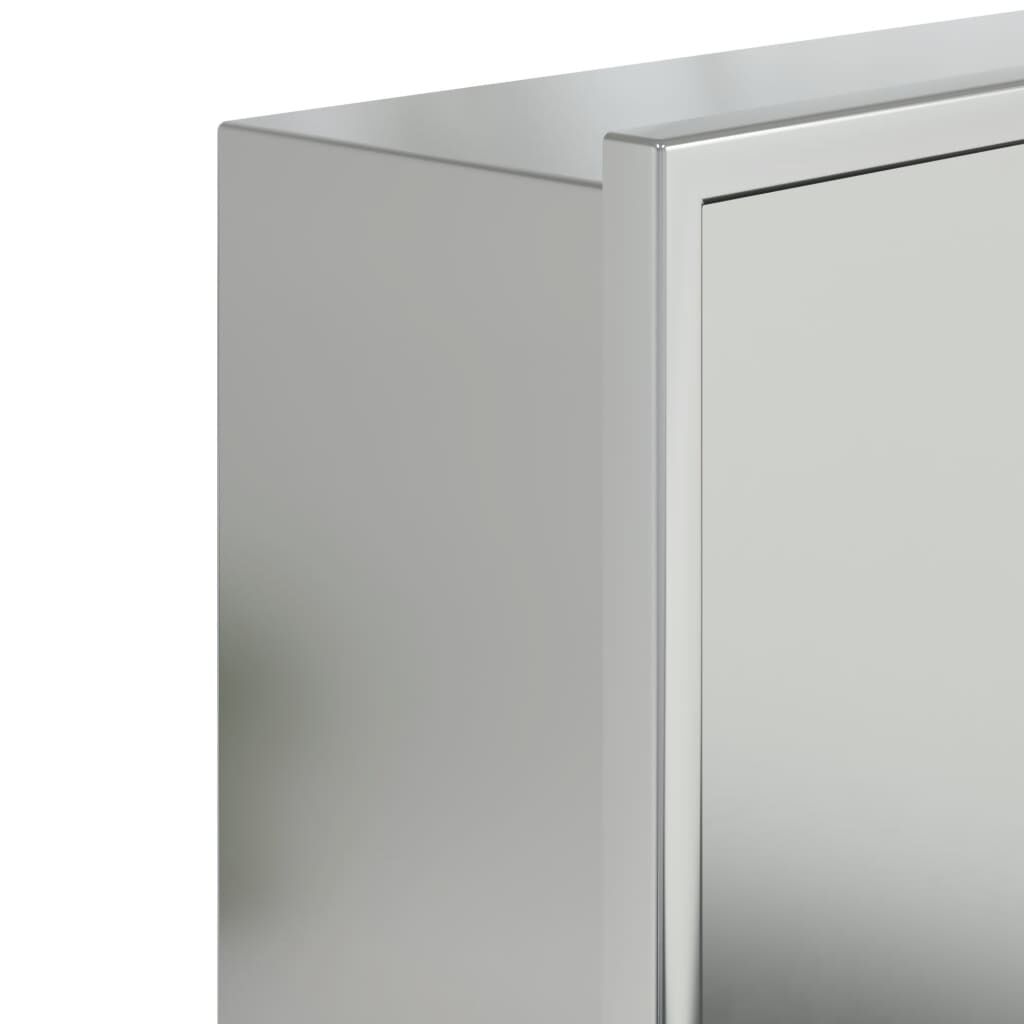vidaXL Nicho parede p/ duche 32x32x9 cm aço inoxidável prata escovada