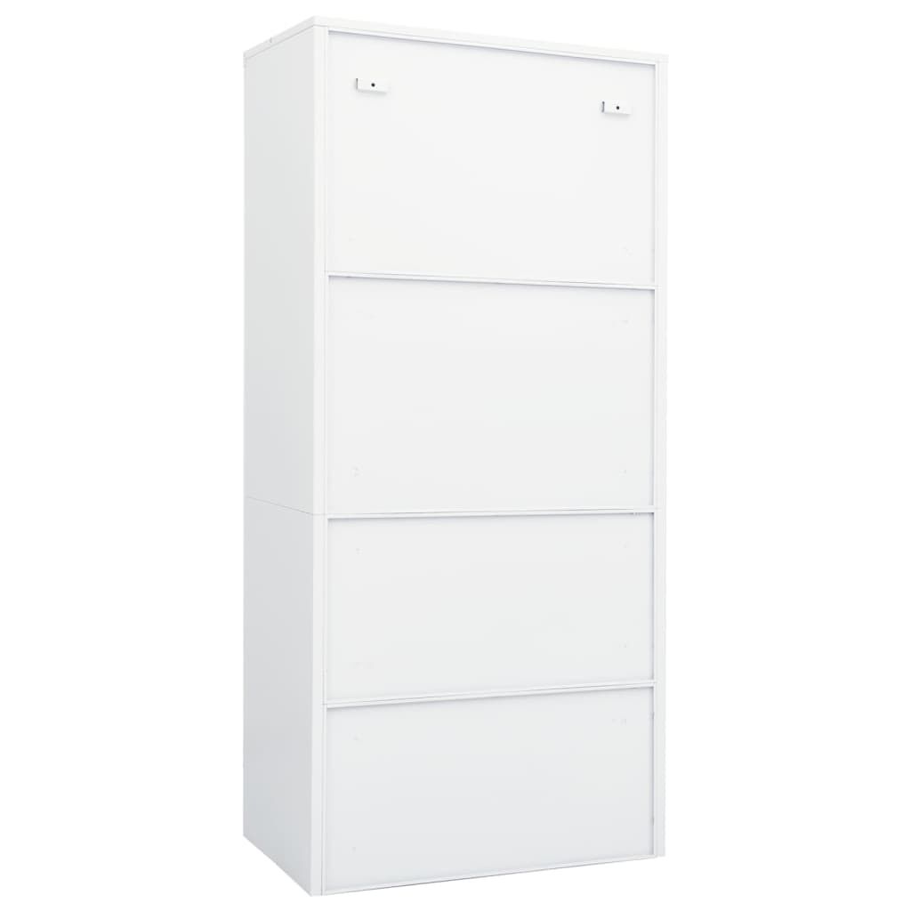 vidaXL Roupeiro 80x50x180 cm aço branco