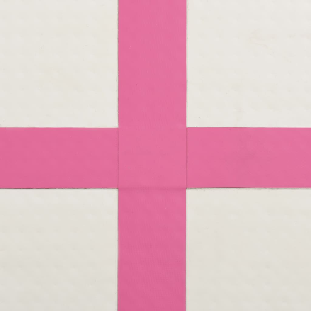 vidaXL Colchão de ginástica insuflável c/ bomba 60x100x10 cm PVC rosa