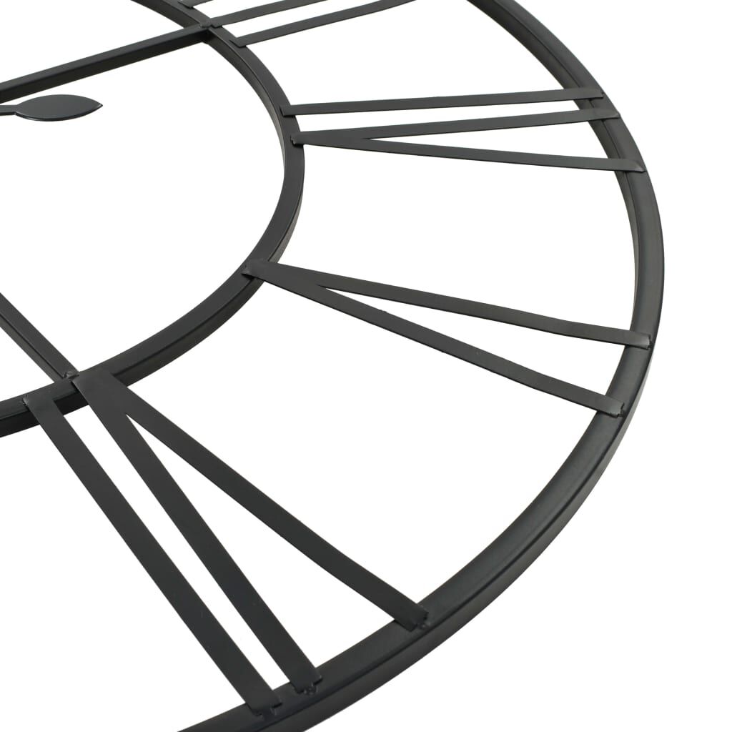 vidaXL Relógio de parede com movimento quartzo metal 80 cm XXL