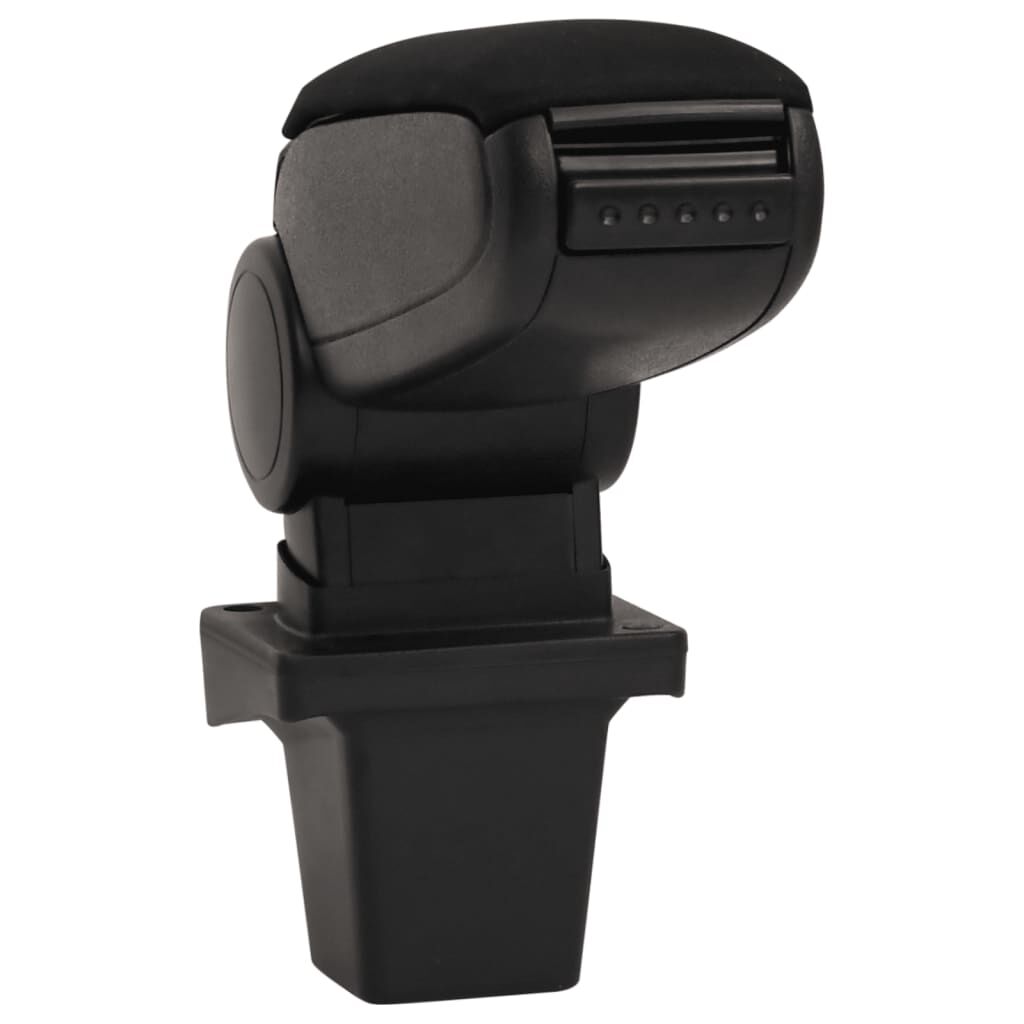 vidaXL Apoio de braço p/ carro 14x33x(32-48,5) cm ABS preto