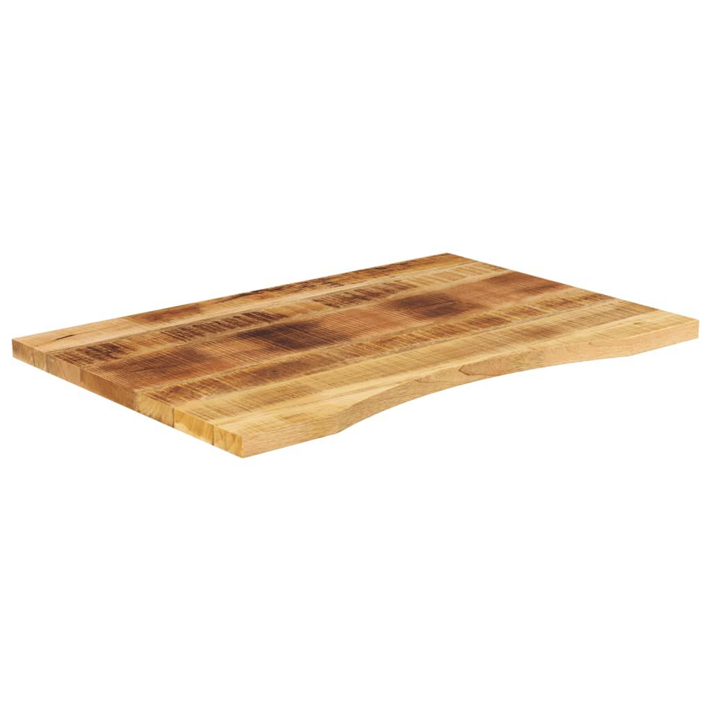 vidaXL Tampo de mesa com curva 90x60x2,5cm mangueira áspera maciça