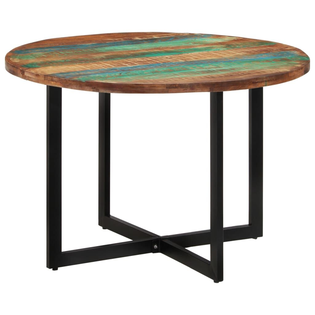 vidaXL Mesa de jantar 110x75 cm madeira recuperada maciça