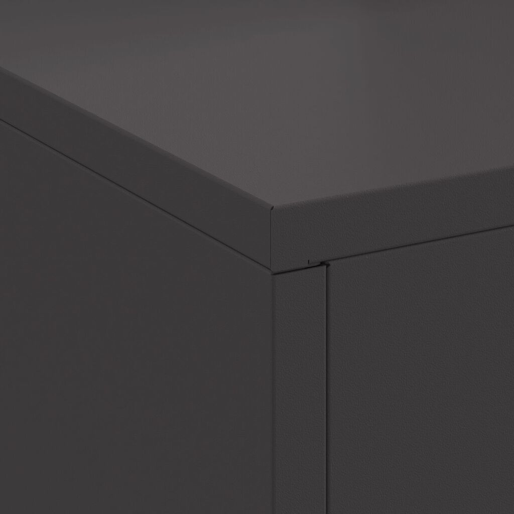 Fogueira vidaXL com Chaminé Preta 60x40x96 cm Aço