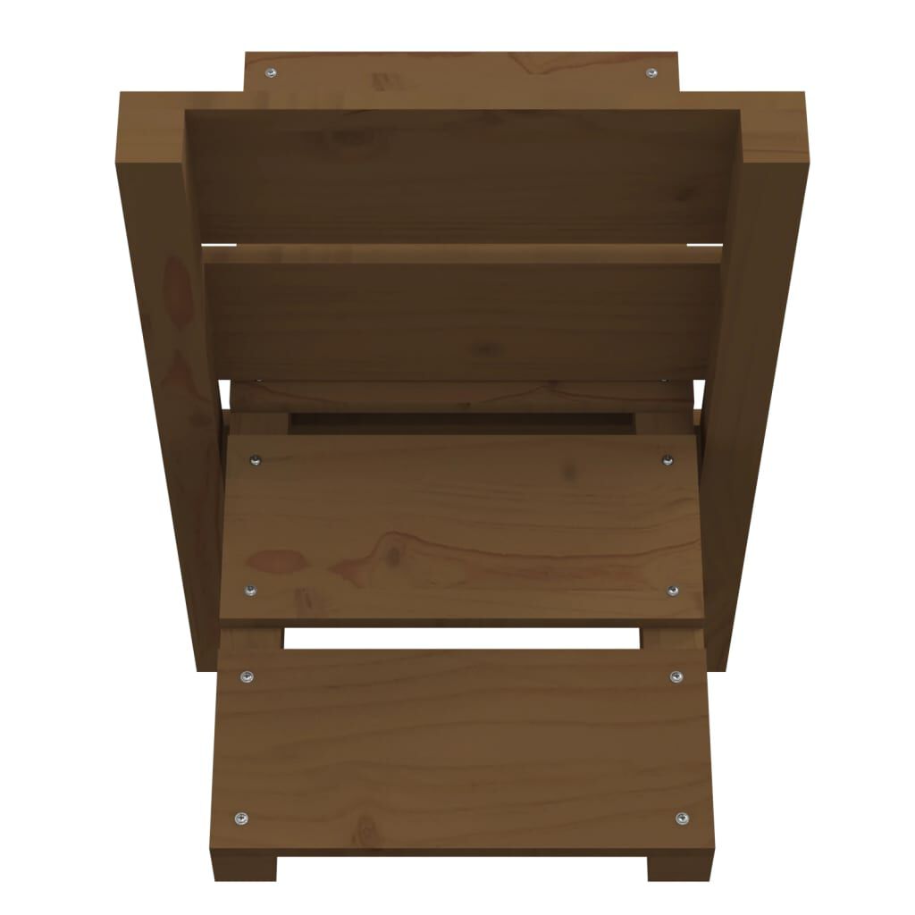 vidaXL Suporte de lenha 47x39,5x48 cm pinho maciço castanho mel