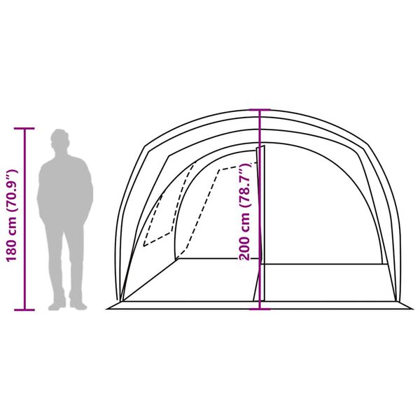 vidaXL Tenda de carro para 4 pessoas impermeável verde