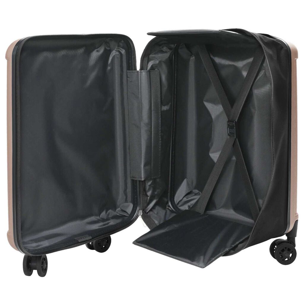 vidaXL Mala Dobrável Casco Duro 24'' Rosa Dourada 43x27x66 cm ABS