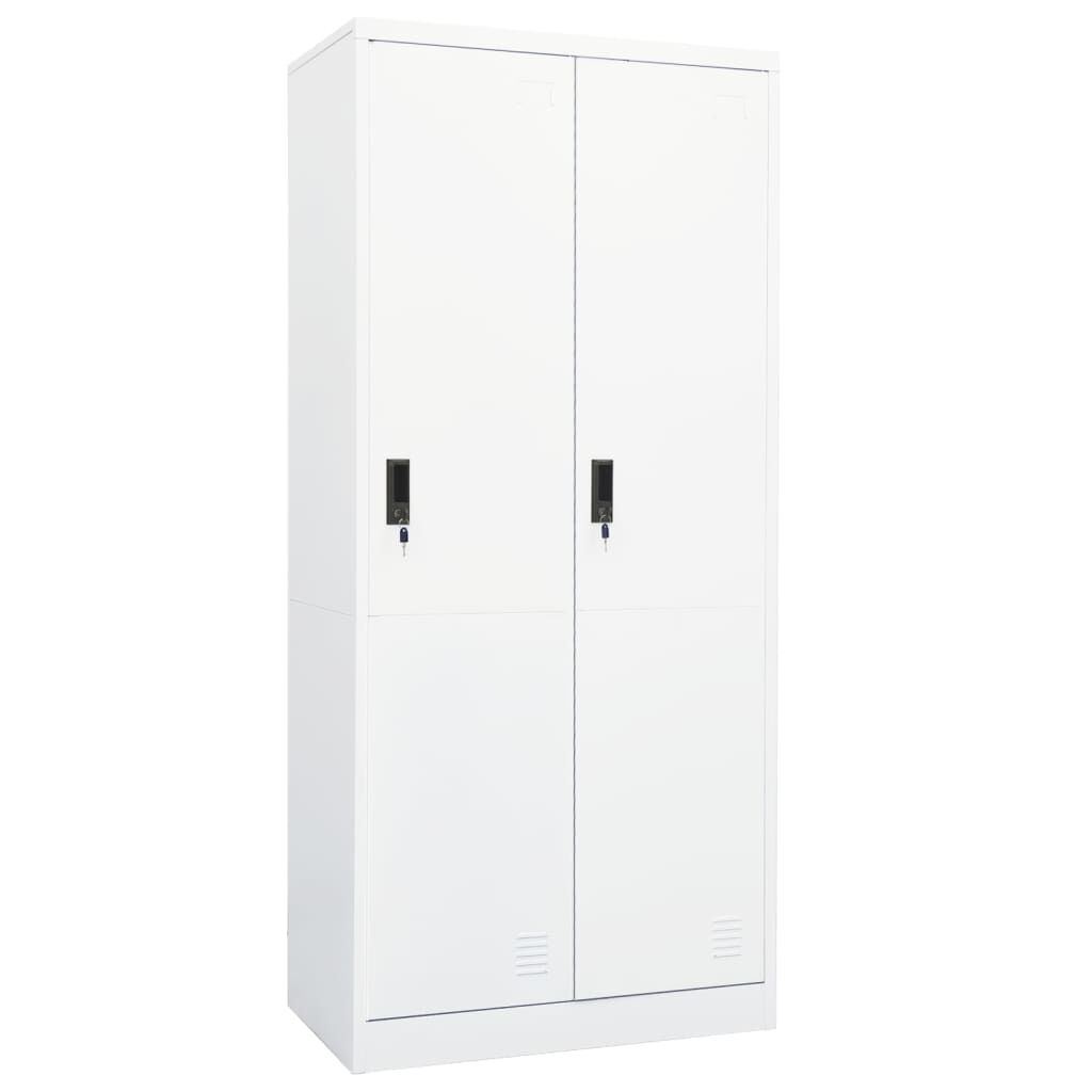 vidaXL Roupeiro 80x50x180 cm aço branco