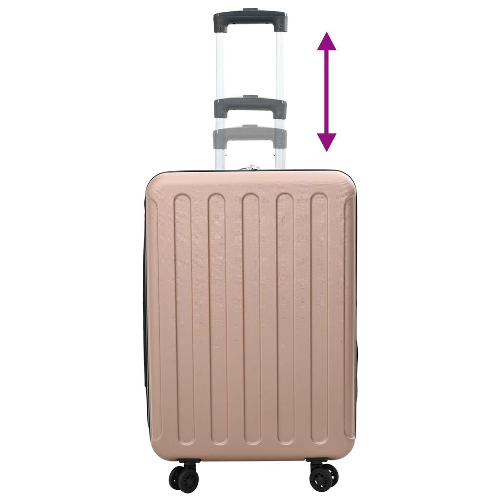 vidaXL Mala Dobrável Casco Duro 24'' Rosa Dourada 43x27x66 cm ABS