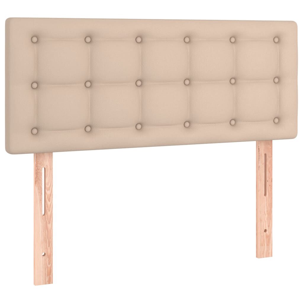 vidaXL Cabeceira de cama couro artificial 80x5x78/88 cm cappuccino