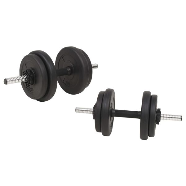 vidaXL Conjunto de barras e halteres 60 Kg