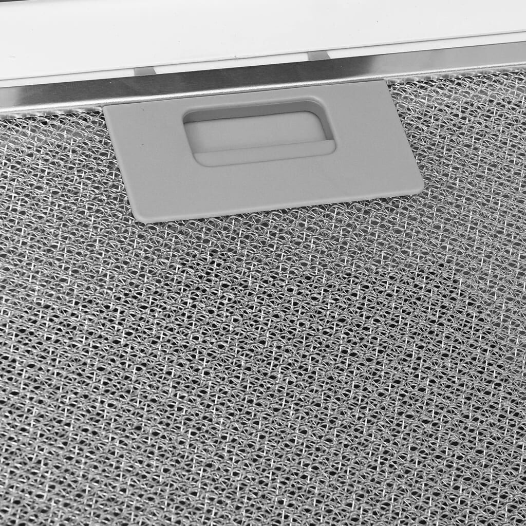 vidaXL Exaustor de parede 60cm aço inoxidável e vidro temperado branco