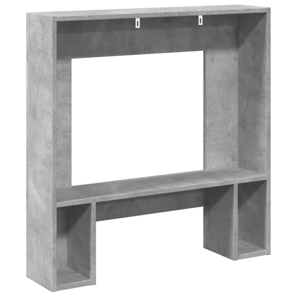 vidaXL Cornija lareira 81x18x82 cm derivados madeira cinza cimento