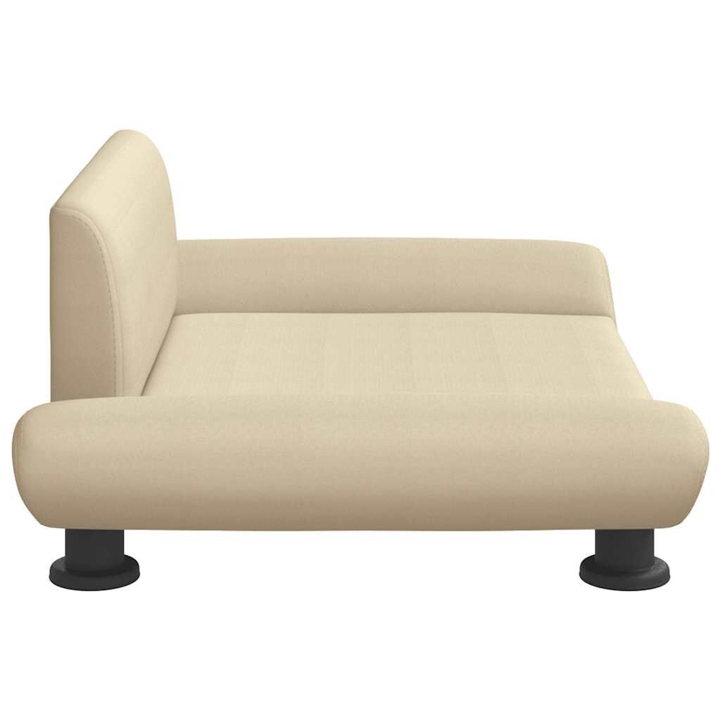 vidaXL Cama para cães 70x45x28 cm tecido cor creme