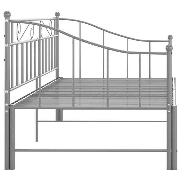 vidaXL Estrutura sofá-cama de puxar 90x200 cm metal cinzento