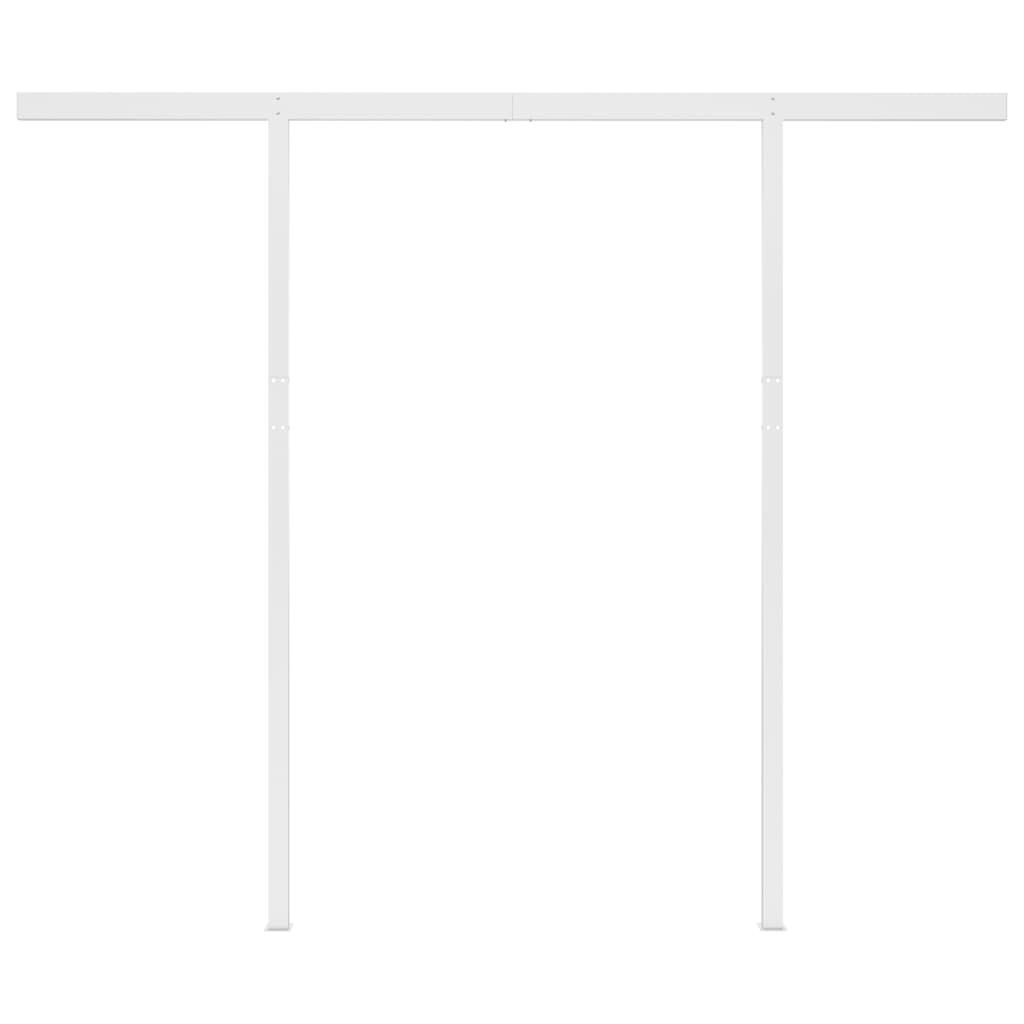 vidaXL Toldo retrátil automático com postes 3x2,5 m azul e branco