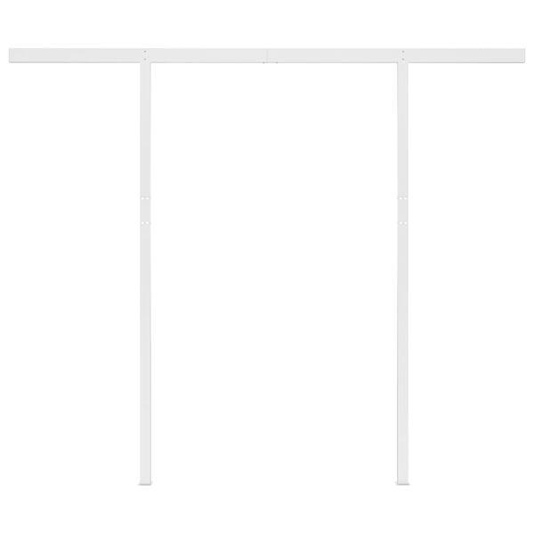 vidaXL Toldo retrátil automático com postes 3x2,5 m azul e branco