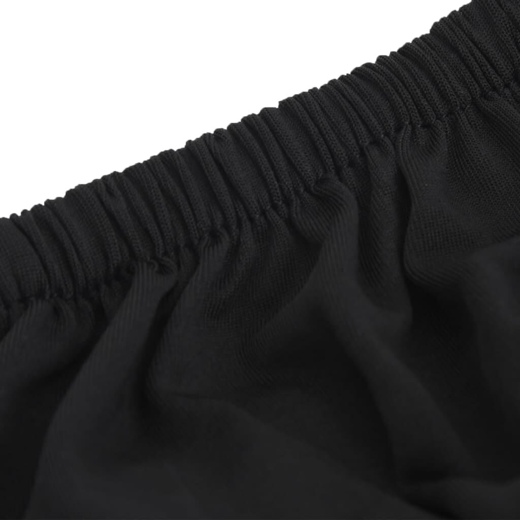 vidaXL Capa para sofá de 2 lugares elástica jersey de poliéster preto
