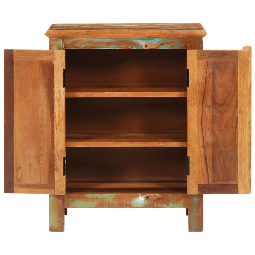 vidaXL Aparador com 2 portas 55x30x70 cm madeira recuperada maciça