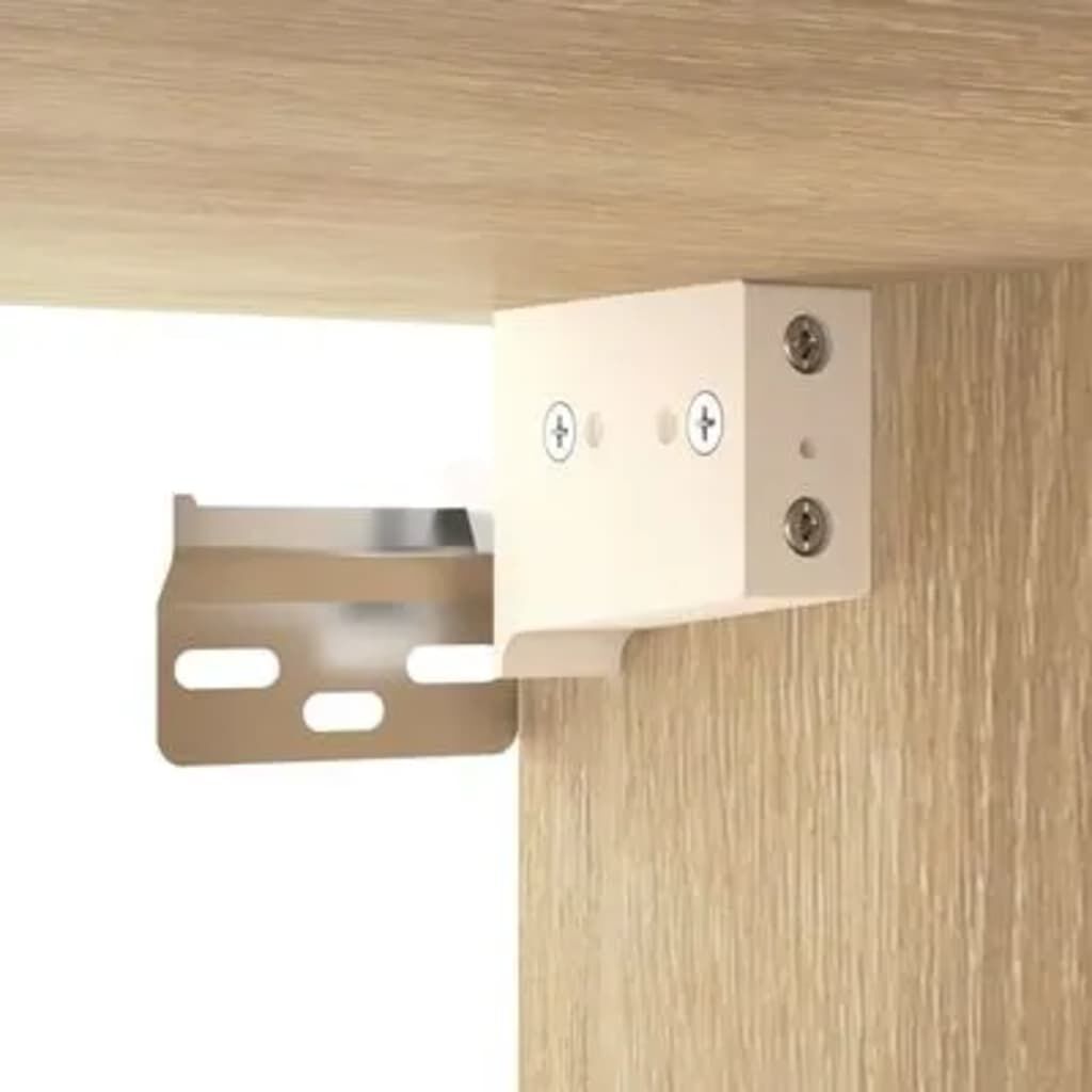 vidaXL Armário espelhado com LED 70x16,5x60 cm carvalho sonoma