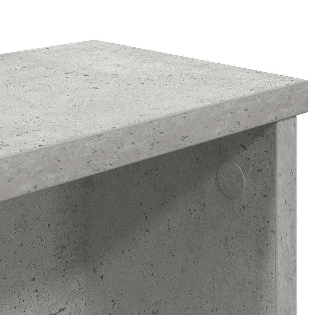 vidaXL Rack de cozinha empilhável concreto cinza madeira engenheirada