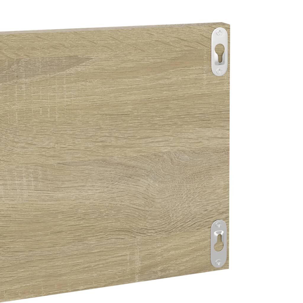 vidaXL Estantes de parede 2pcs 80x11,5x18 cm contrapl. carvalho sonoma