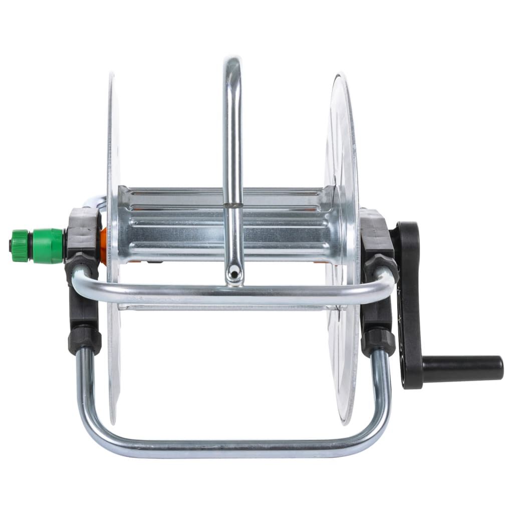 vidaXL Enrolador de parede p/ mangueira de 50 m 1/2" ou 35 m 3/4" aço