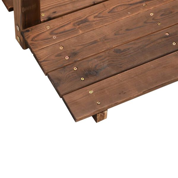 vidaXL Ponte de jardim com corrimões 150x67x56 cm abeto maciço
